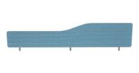 Impulse Plus Wave 300/1800 Desktop Screen Rounded Corners Sky Blue Fabric Light Grey Edges