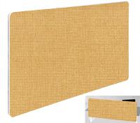 Impulse Plus Oblong 400/600 Backdrop Screen Rounded Corners Beige Fabric Light Grey Edges
