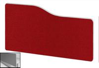 Impulse Plus Wave 400/600 Backdrop Screen Rounded Corners Burgundy Fabric Light Grey Edges
