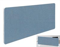 Impulse Plus Oblong 400/1500 Backdrop Screen Rounded Corners Sky Blue Fabric Light Grey Edges