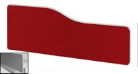 Impulse Plus Wave 400/1500 Backdrop Screen Rounded Corners Burgundy Fabric Light Grey Edges
