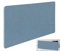 Impulse Plus Oblong 300/600 Backdrop Screen Rounded Corners Sky Blue Fabric Light Grey Edges