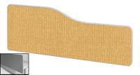 Impulse Plus Wave 300/1000 Backdrop Screen Rounded Corners Beige Fabric Light Grey Edges
