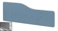 Impulse Plus Wave 300/1000 Backdrop Screen Rounded Corners Sky Blue Fabric Light Grey Edges