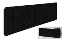 Impulse Plus Oblong 300/1400 Backdrop Screen Rounded Corners Black Fabric Light Grey Edges