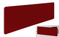 Impulse Plus Oblong 300/1400 Backdrop Screen Rounded Corners Burgundy Fabric Light Grey Edges