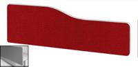 Impulse Plus Wave 300/1500 Backdrop Screen Rounded Corners Burgundy Fabric Light Grey Edges