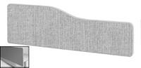Impulse Plus Wave 300/1500 Backdrop Screen Rounded Corners Light Grey Fabric Light Grey Edges