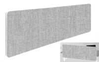 Impulse Plus Oblong 300/1600 Backdrop Screen Rounded Corners Light Grey Fabric Light Grey Edges