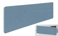 Impulse Plus Oblong 300/1600 Backdrop Screen Rounded Corners Sky Blue Fabric Light Grey Edges