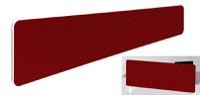 Impulse Plus Oblong 300/1800 Backdrop Screen Rounded Corners Burgundy Fabric Light Grey Edges