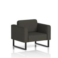 Brixworth Armchair With Black Legs In Main Line Flax Fabric - Temple