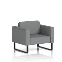 Brixworth Armchair With Black Legs In Synergy Fabric - Partner