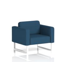 Brixworth Armchair With White Legs In Sumi Fabric - Uto