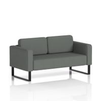 Brixworth Sofa 2 Seater With Black Legs In Sumi Fabric - Kobe
