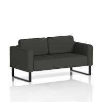 Brixworth Sofa 2 Seater With Black Legs In Yoredale Fabric - Leyburn