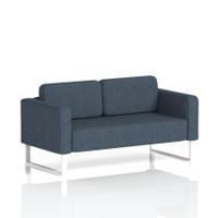 Brixworth Sofa 2 Seater With White Legs In Rivet Fabric - Crucible