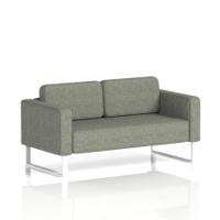 Brixworth Sofa 2 Seater With White Legs In Rivet Fabric - Vitreous