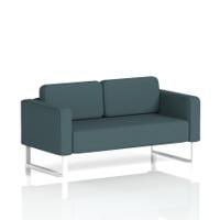 Brixworth Sofa 2 Seater With White Legs In X2 Fabric - Polygon