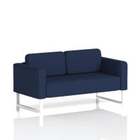 Brixworth Sofa 2 Seater With White Legs In Synergy Fabric - Alike