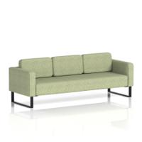 Brixworth Sofa 3 Seater With Black Legs In Rivet Fabric - Burnish