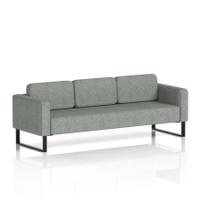 Brixworth Sofa 3 Seater With Black Legs In Rivet Fabric - Prime