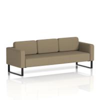 Brixworth Sofa 3 Seater With Black Legs In Main Line Flax Fabric - Bank