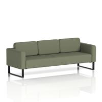Brixworth Sofa 3 Seater With Black Legs In Main Line Flax Fabric - Monument