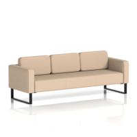 Brixworth Sofa 3 Seater With Black Legs In Synergy Fabric - Affix