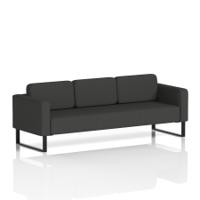 Brixworth Sofa 3 Seater With Black Legs In Synergy Fabric - Mix