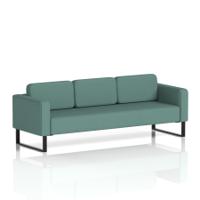 Brixworth Sofa 3 Seater With Black Legs In Sumi Fabric - Handa