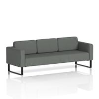 Brixworth Sofa 3 Seater With Black Legs In Sumi Fabric - Kobe