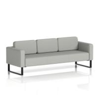 Brixworth Sofa 3 Seater With Black Legs In Sumi Fabric - Tokyo