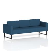 Brixworth Sofa 3 Seater With Black Legs In Sumi Fabric - Uto
