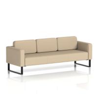 Brixworth Sofa 3 Seater With Black Legs In Yoredale Fabric - Gordale