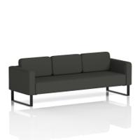 Brixworth Sofa 3 Seater With Black Legs In Yoredale Fabric - Leyburn