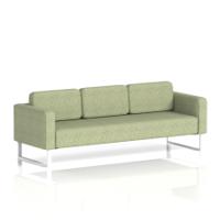 Brixworth Sofa 3 Seater With White Legs In Rivet Fabric - Burnish