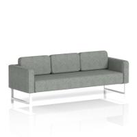 Brixworth Sofa 3 Seater With White Legs In Rivet Fabric - Prime