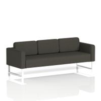 Brixworth Sofa 3 Seater With White Legs In Main Line Flax Fabric - Temple