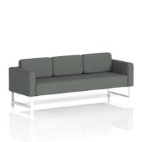 Brixworth Sofa 3 Seater With White Legs In Sumi Fabric - Kobe
