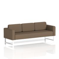 Brixworth Sofa 3 Seater With White Legs In Sumi Fabric - Osaka