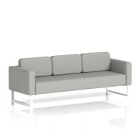Brixworth Sofa 3 Seater With White Legs In Sumi Fabric - Tokyo