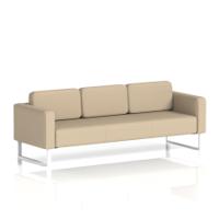 Brixworth Sofa 3 Seater With White Legs In Yoredale Fabric - Gordale