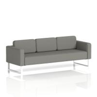 Brixworth Sofa 3 Seater With White Legs In Yoredale Fabric - Hardraw