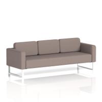 Brixworth Sofa 3 Seater With White Legs In Yoredale Fabric - Settle