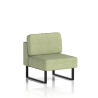 Brixworth Modular Seating Central Unit With Black Legs In Rivet Fabric - Burnish