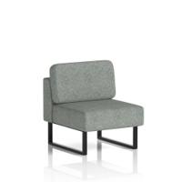 Brixworth Modular Seating Central Unit With Black Legs In Rivet Fabric - Prime