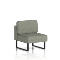 Brixworth Modular Seating Central Unit With Black Legs In Rivet Fabric - Vitreous
