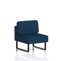 Brixworth Modular Seating Central Unit With Black Legs In X2 Fabric - Calculus
