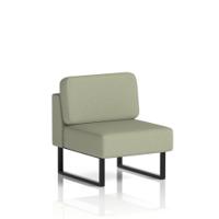 Brixworth Modular Seating Central Unit With Black Legs In Main Line Flax Fabric - Newbury